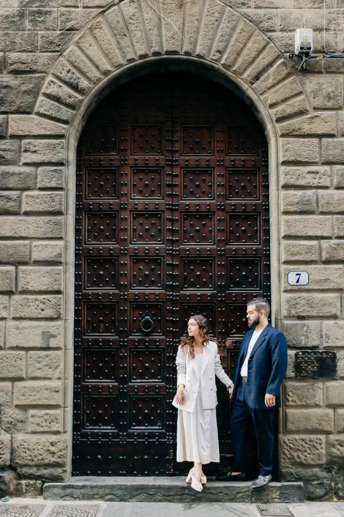 Oltrarno's atmospheric streets witness a pre-wedding tale
